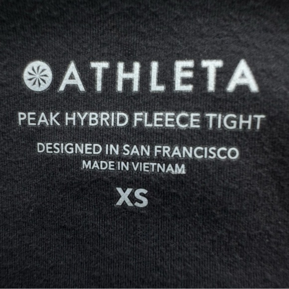 ATHLETA Peak Hybrid Fleece Tight | Cold Weather Training Ankle Legging Black XS - Picture 6 of 10
